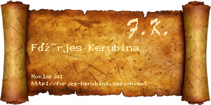Fürjes Kerubina névjegykártya